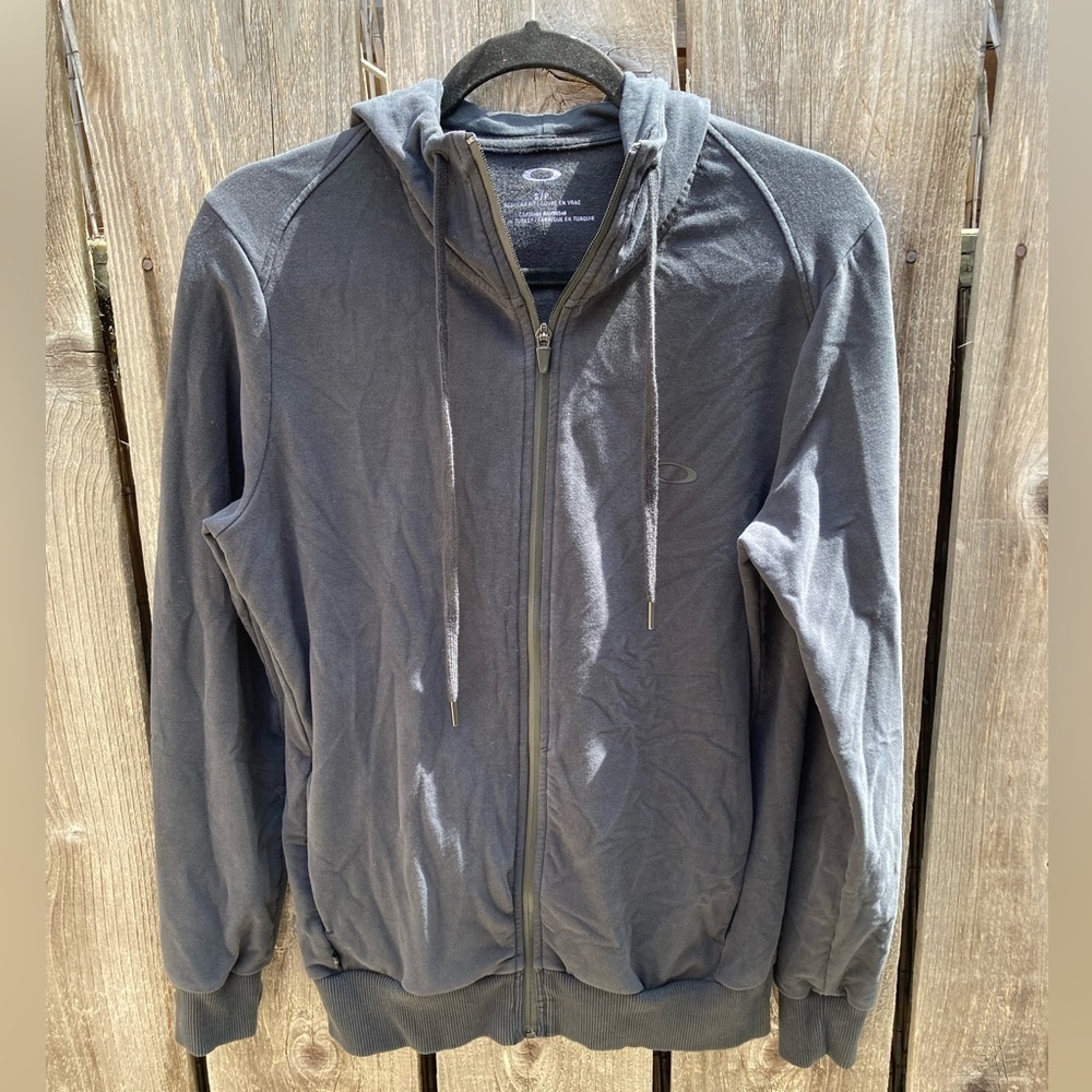 Women's Oakley Hoodie Black Solid Full-Zip S String Logo Activewear Gym Crossfit